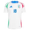 Itálie Barella 18 Venkovní ME 2024 - Fotbalové Dresy (S/S)
